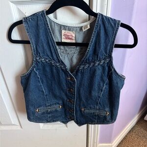 Levi’s Denim braided vest.